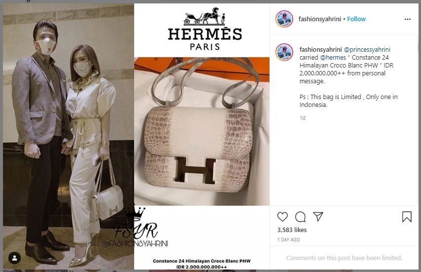 Harga Tas Hermes Asli Milik 7 Artis Ini Sampai Miliaran Rupiah