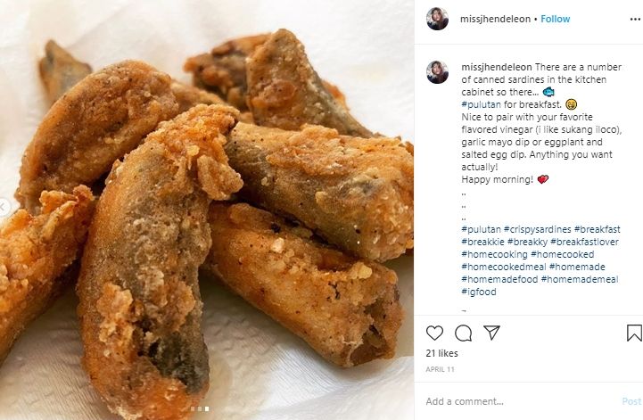 Cocok untuk Temani WFH, Ini Resep Membuat Sarden Crispy di Rumah. (Instagram/@missjhendeleon)