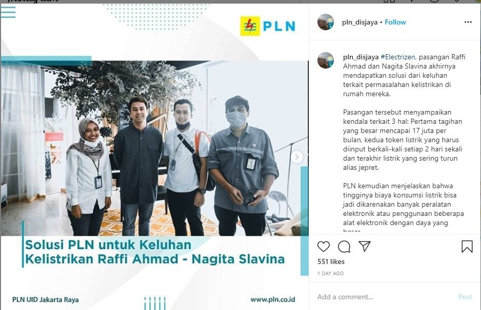 penyebab tagilhan listrik raffi ahmad