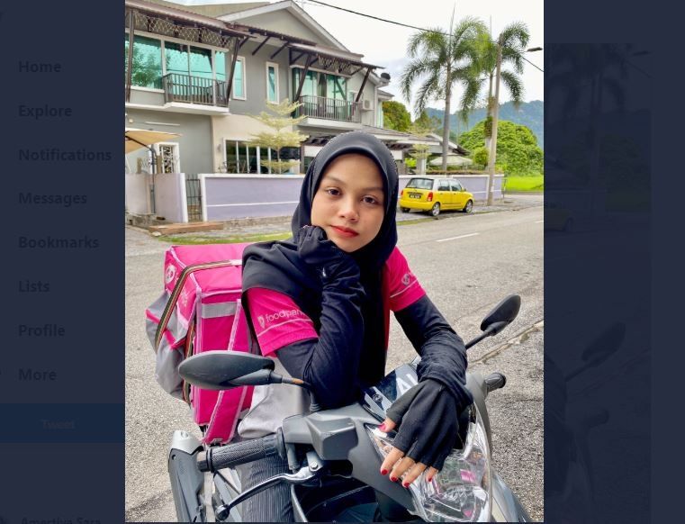 Viral Driver Pesan Antar Makanan Cantik (twitter.com/weslysky)