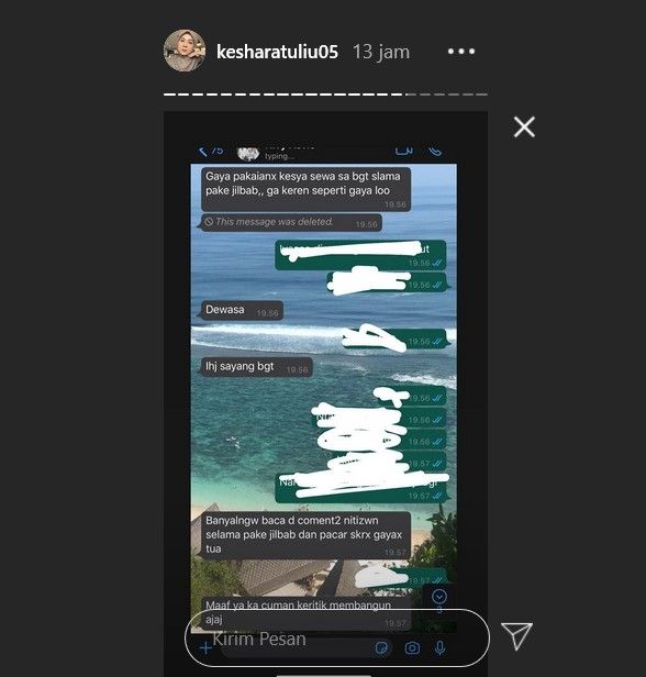 Kesha Ratuliu dihina oleh teman ibunya sendiri. [Instagram]