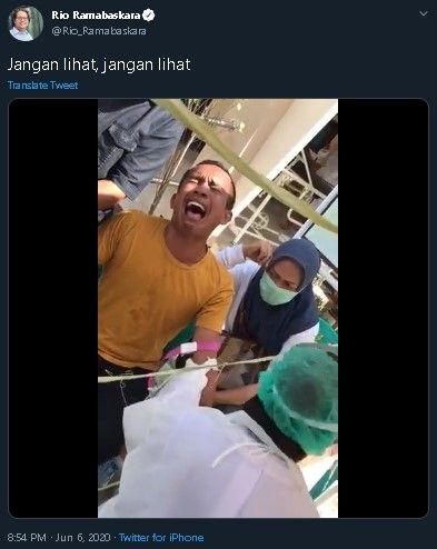 Video laki-laki takut jarum suntik. (Twitter)