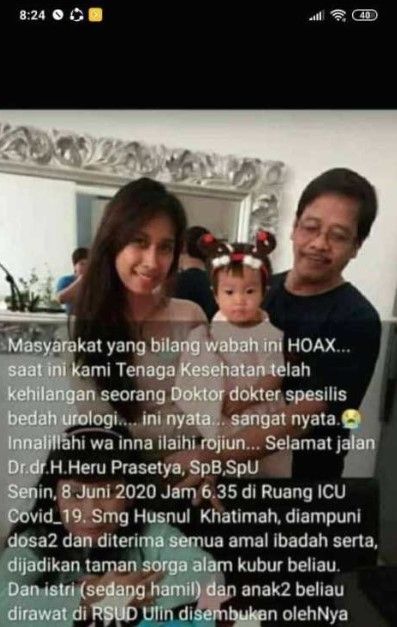 Dokter spesialis urologi Heru Prasetya meninggal dunia karena corona. (dok Hops.id)