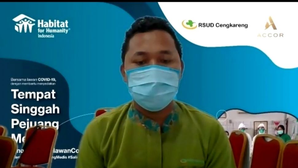 Perawat Sudarman. (Dok: Virtual Press Conference Habitat for Humanity Indonesia)