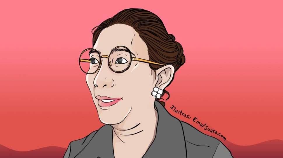 Ilustrasi Susi Pudjiastuti. (Suara.com/Ema Rohima)