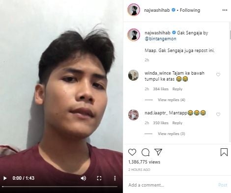 Bintang Emon buat video bahas tentang Novel Baswedan (Instagram).