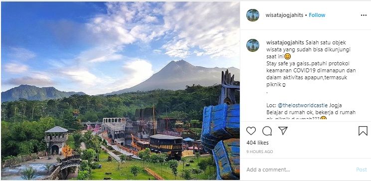 The Lost World Castle di Yogyakarta. (Instagram/@wisatajogjahits)