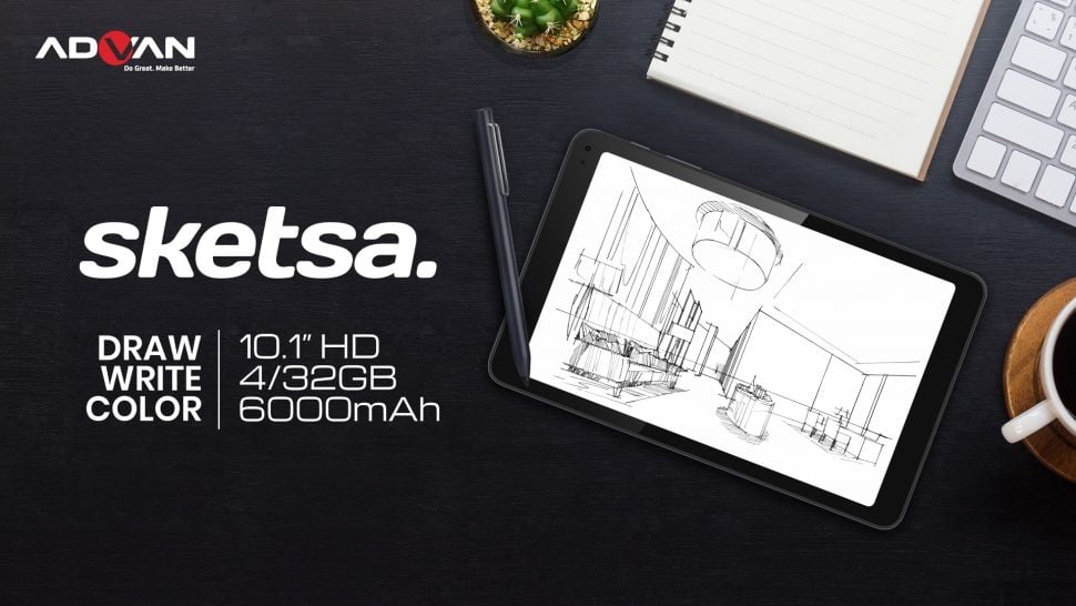 Tablet Advan Tab Sketsa diluncurkan pada pekan ini dengan harga Rp 2,1 juta. [Dok Advan]