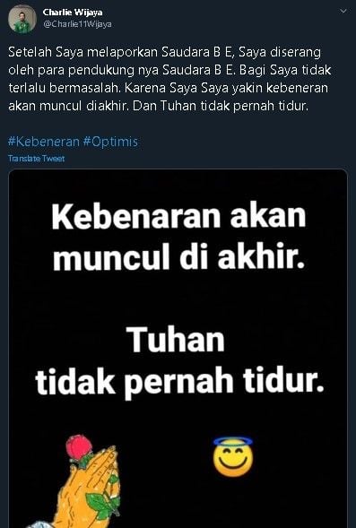 Beredar kabar Bintang Emon dilaporkan kader PSI ke Kominfo. (Twitter/@charlie11wijaya)