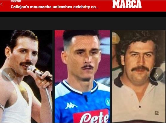 Winger Napoli, Jose Callejon, disamakan dengan Freddie Mercury dan Pablo Escobar. (Dok. Marca).