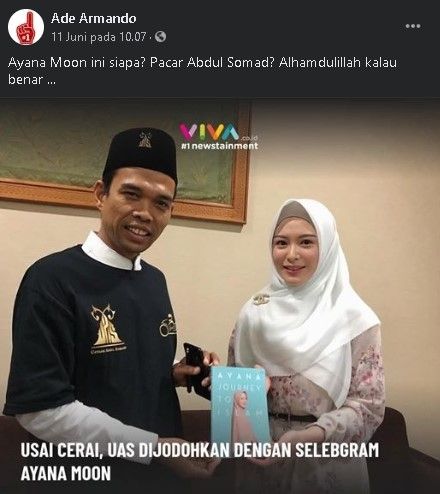 Ade Armando tanggapi soal UAS dan Ayana Moon. (Facebook)