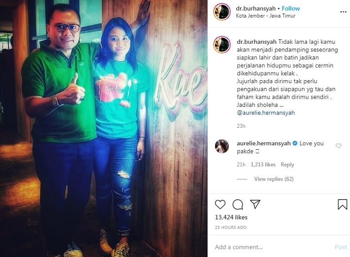 Unggahan paman Aurel Hermansyah, Agus Burhan Syah [Instagram]