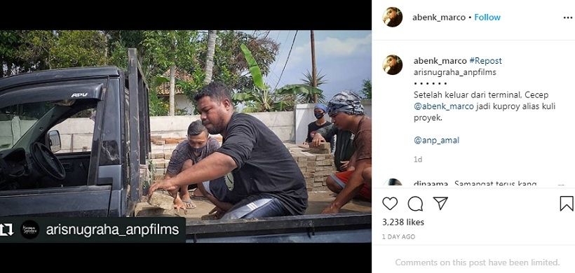 Abenk Marco atau Cecep Preman Pensiun [Instagram]