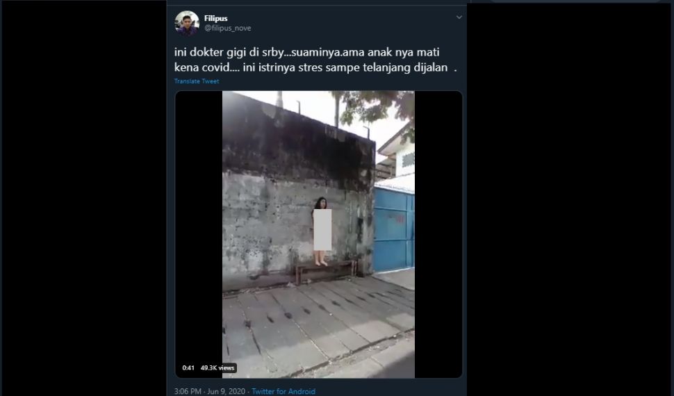 Unggah Video Dokter  Gigi  Bugil  di Surabaya  Warganet Ini 