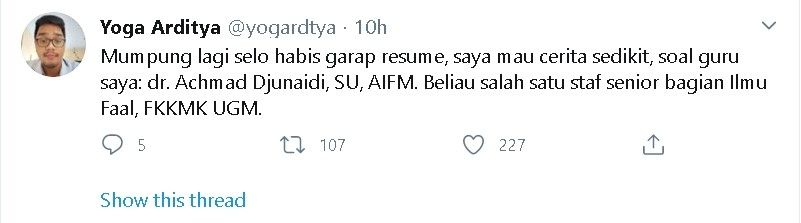 Perjuangan dosen FKKMK UGM demi kuliah online buat mahasiswa terenyuh. - (Twitter/@yogardtya)