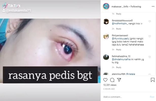 Nangis sampai ketiduran, warganet curhat matanya tak lagi berfungsi normal (Twitter) 