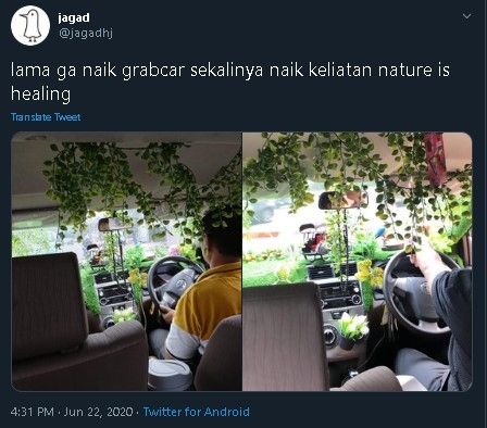 Viral taksi online go green. (Twitter)