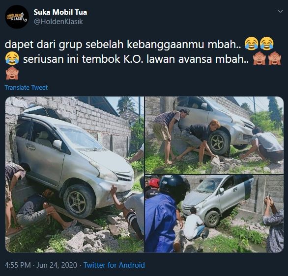 Avanza menembus tembok. (Twitter)