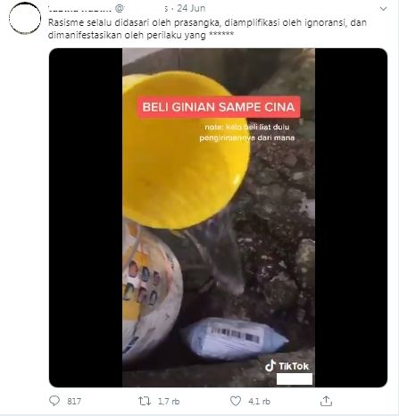 Viral paket dri China dibersihkan dengan lebay (Twitter)