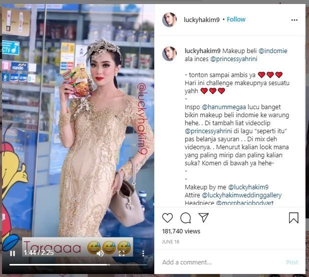 MUA Buat Makeup Mirip Syahrini (instagram.com/luckyhakim9)