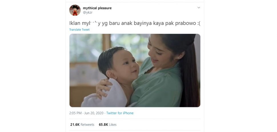 Viral bayi mirip Prabowo Subianto (Twitter)