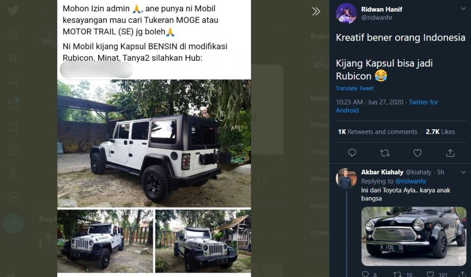 Mirip Jeep Rubicon Basis Mesin Mobil Ini Bikin Pencinta Otomotif Kaget