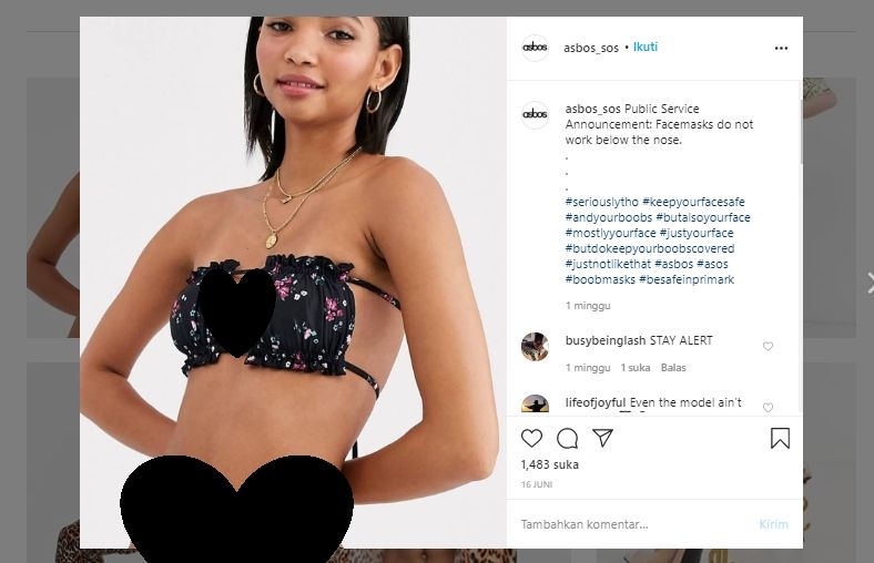 Bikini seksi, busana unik keluaran ASOS. (Instagram/@asbos_sos)