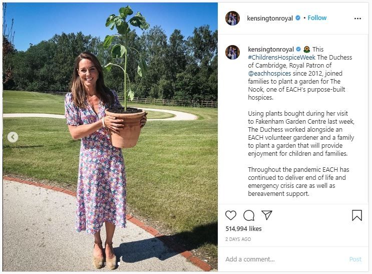 Kate Middleton Gunakan Gaun Faithfull the Brand (instagram.com/kensingtonroyal)