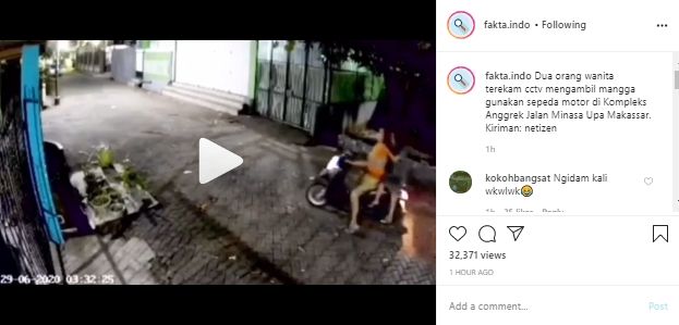 Nyolong mangga kepergok CCTV, dibela warganet (Instagram).