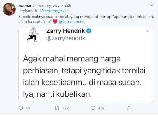 Kejutan Cincin Berlian (twitter.com/mommy_elzar)