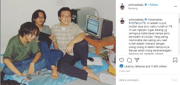 Foto jadul CEO Bukalapak (Instagram).