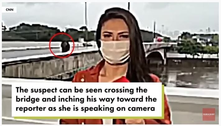 Reporter CNN dirampok saat siaran langsung. (Youtube/New York Post)