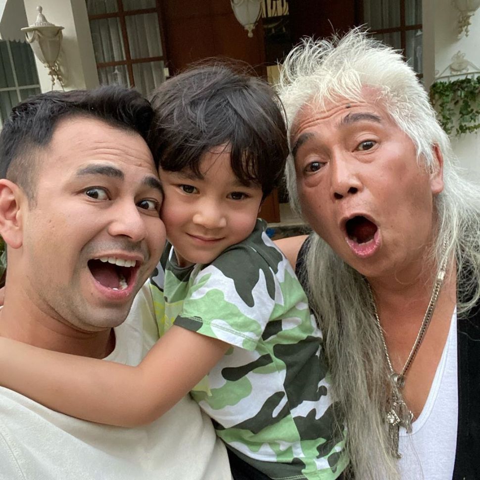 Raffi Ahmad, Rafathar dan Gideon Tengker (Instagram/@raffinagita1717)