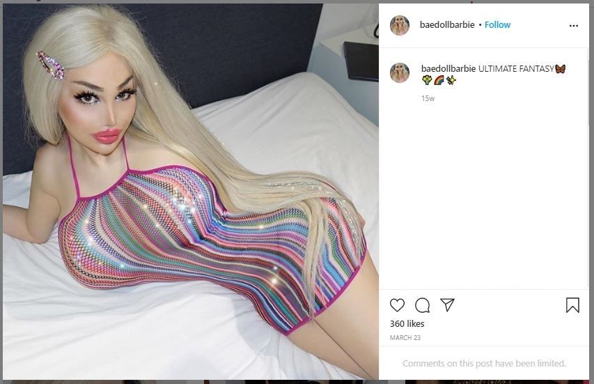 Model Terobsesi Mirip Barbie (instagram.com/baedollbarbie)