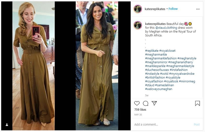 Wanita Tirukan Gaya Pakaian Kate Middleton (instagram.com/katereplikates)