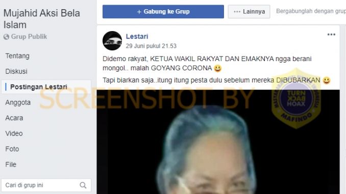 Cek fakta Megawati hingga Jokowi asyik goyang corona (Turnbackhoax.id)