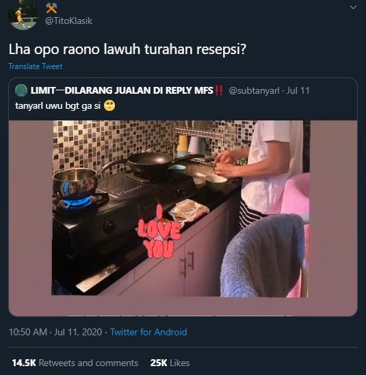 Malam Pertama Dinda Hauw Dimasakin Mie, Netizen: Tak Ada Sisa Lauk Resepsi? (twitter.com/TitoKlasik)