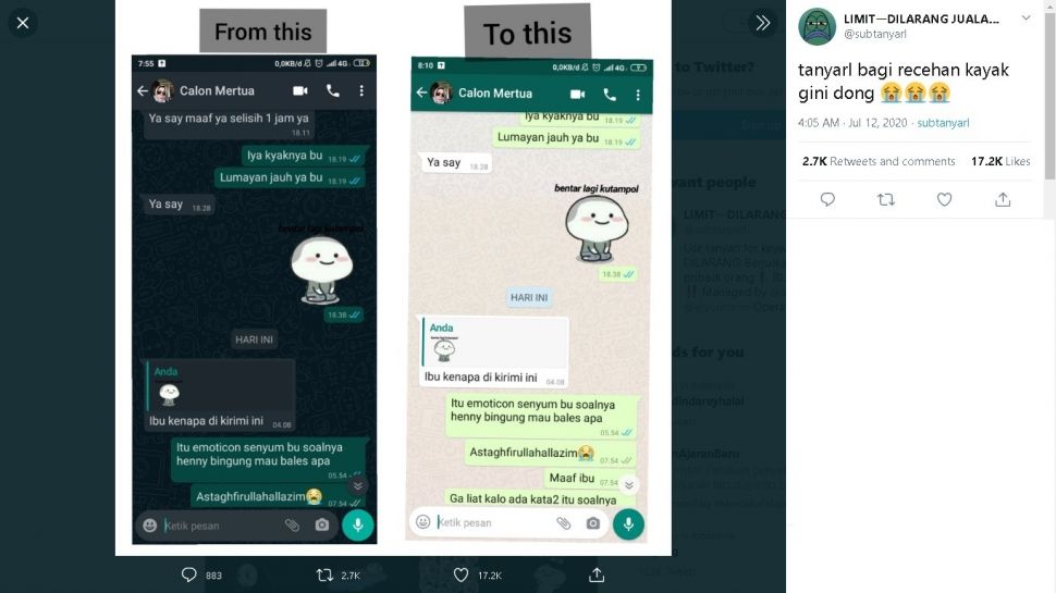 WhatsApp dark mode - (Twitter/@subtanyarl)