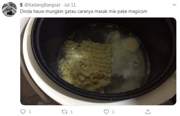 Netizen bagikan tutorial masak mie instan buat Dinda Hauw [Twitter]