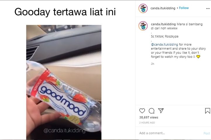 Kocak, Warganet Ini Klaim Temukan Nama Bambang di Merek Minuman. (Instagram/@candaitu.kidding)