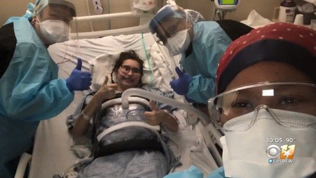 Paula Castillo dan dokter yang merawatnya (YouTube/CBS-DFW)