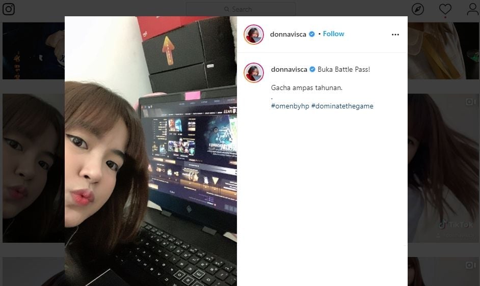 Gamer cantik Indonesia. (instagram.com/donnavisca)