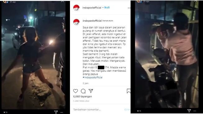 Ngebut dan Tak Terima Diklakson, Wanita Pakai Rok Mini Ludahi Pemotor (Instagram)