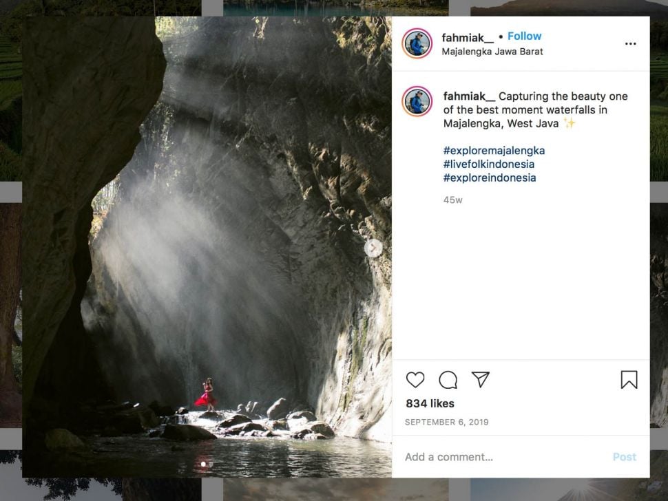 Curug Ibun Pelangi, Majalengka (instagram.com/fahmiak_)