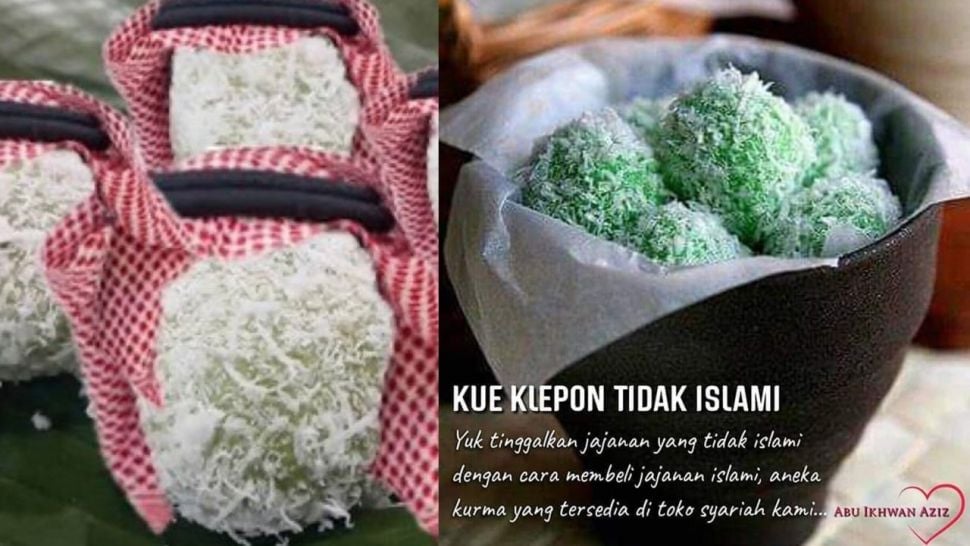 Gambar viral kue klepon tidak Islami (Twitter)