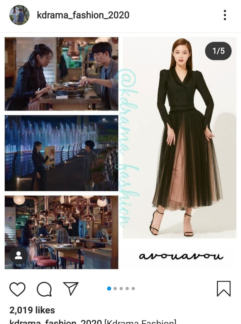 Gaun Seo Ye Ji . (Dok: Instagarm/Kdrama Fashion 2020)