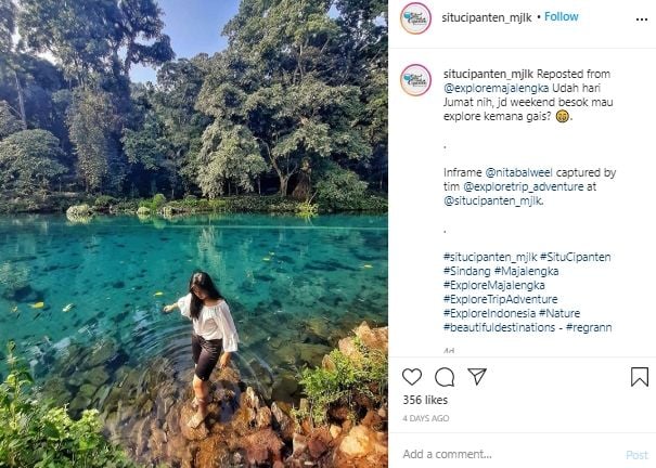 Air Beningnya Tenangkan Hati, Intip Indahnya Situ Cipanten di Majalengka. (Instagram/@situcipanten_mjlk)