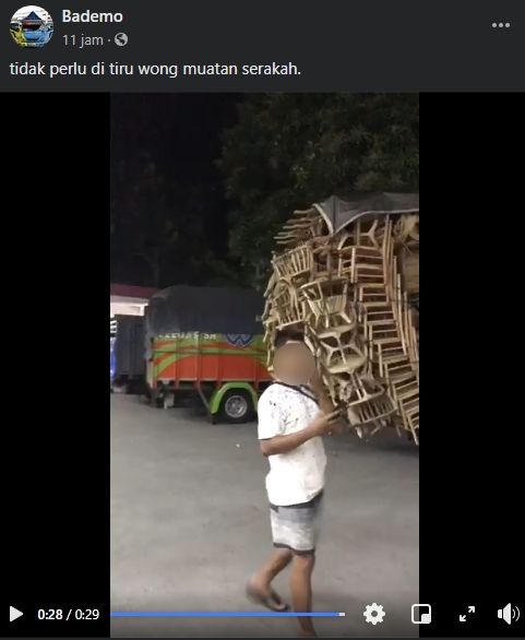 Gran Max dengan jumlah muatan yang ekstrem. (Facebook/Bademo)