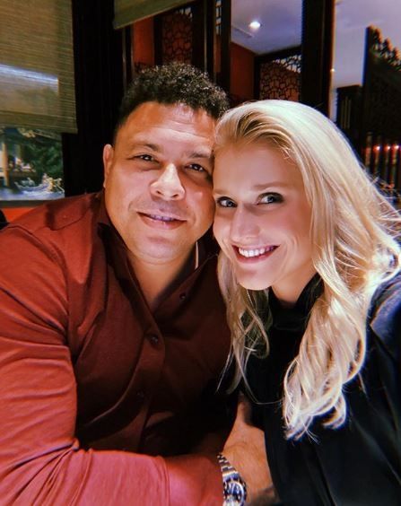 Ronaldo Nazario bersama kekasihnya Celina Locks. (Instagram/celinalocks)