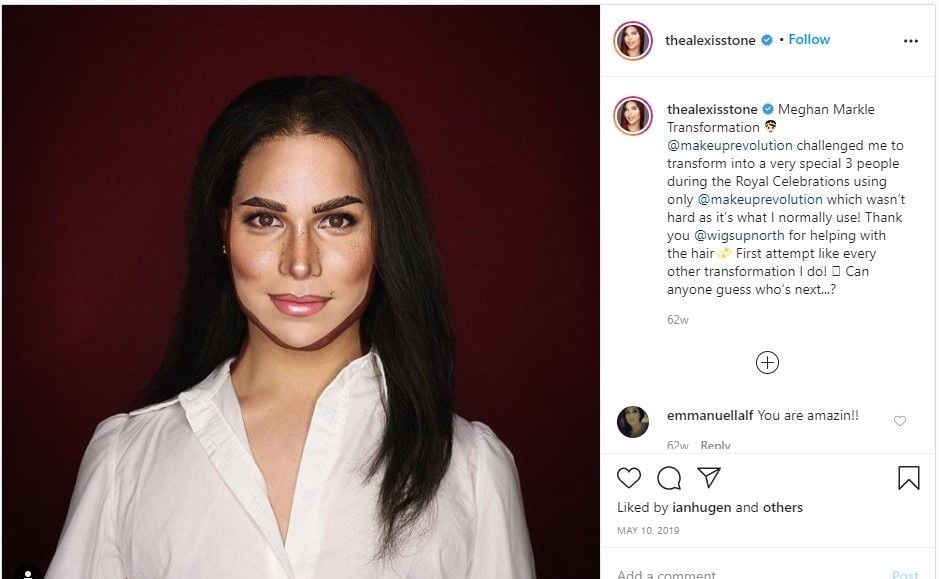 Make up mirip Meghan Markle. (Dok:thealexisstone)